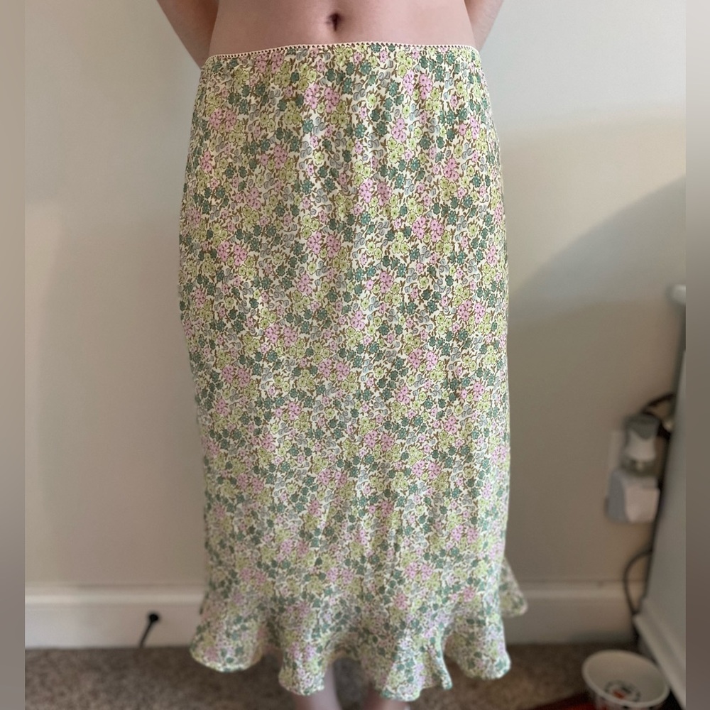 WILD FABLE FLORAL MIDI SKIRT